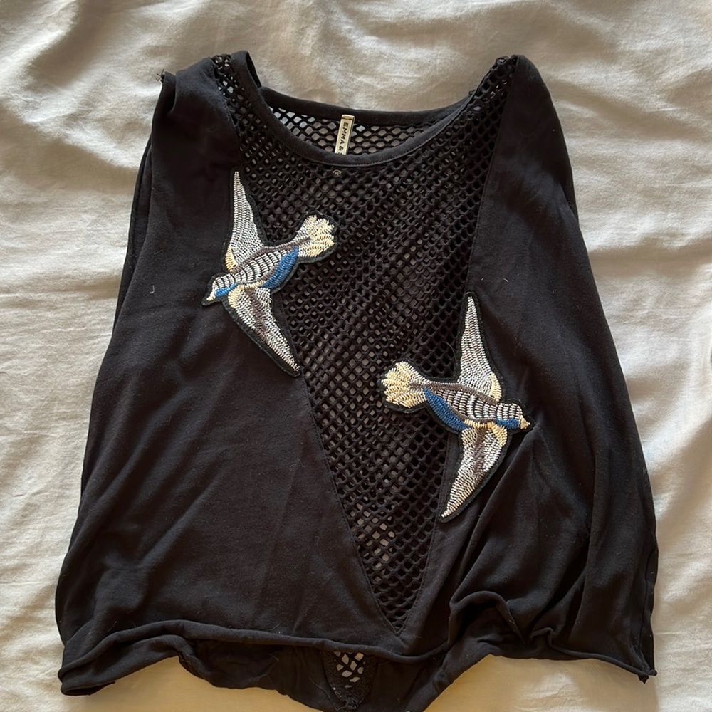 Emma & Sam embroidered crop top